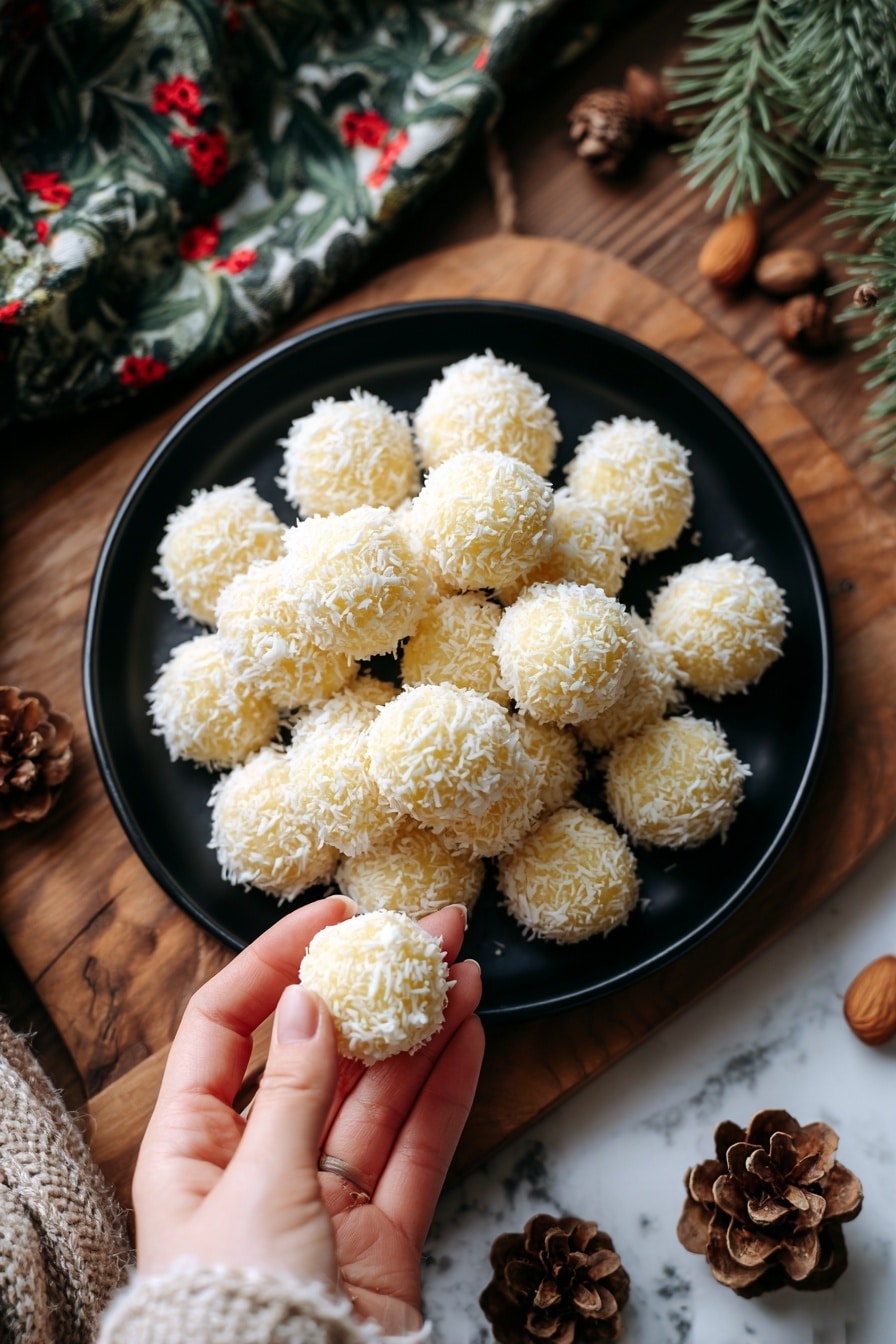 Pineapple Coconut Christmas Balls Recipe - Serving