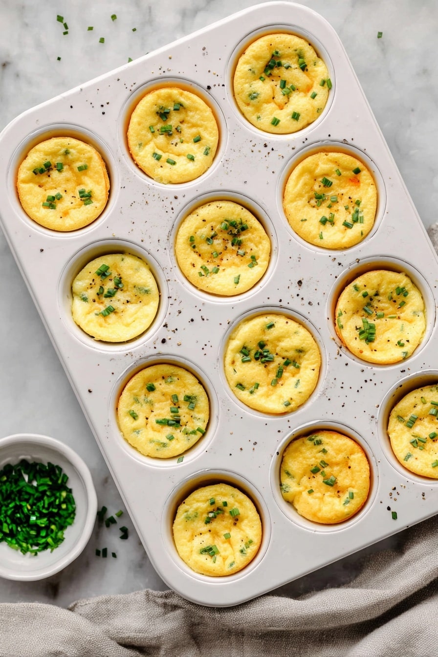 Baked Egg Bites with Cheddar and Chives Recipe
