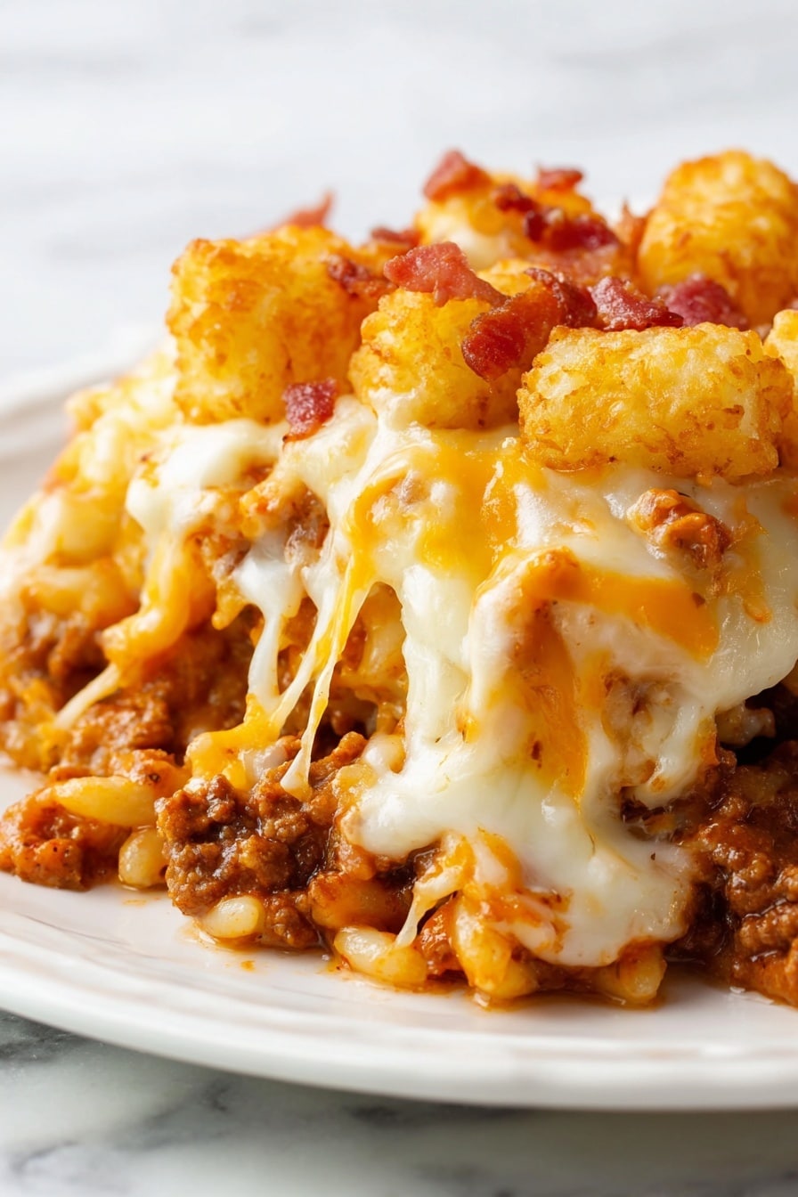 Bacon Cheeseburger Tater Tot Casserole Recipe