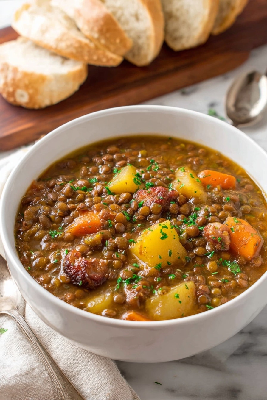Cuban Lentil Soup with Ham and Vegetables Recipe