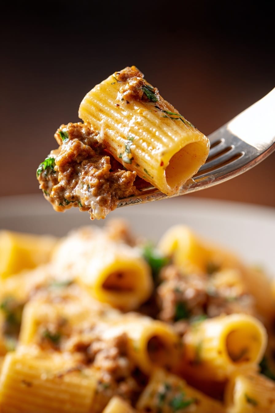 Cheeseburger Pasta Recipe - Serving