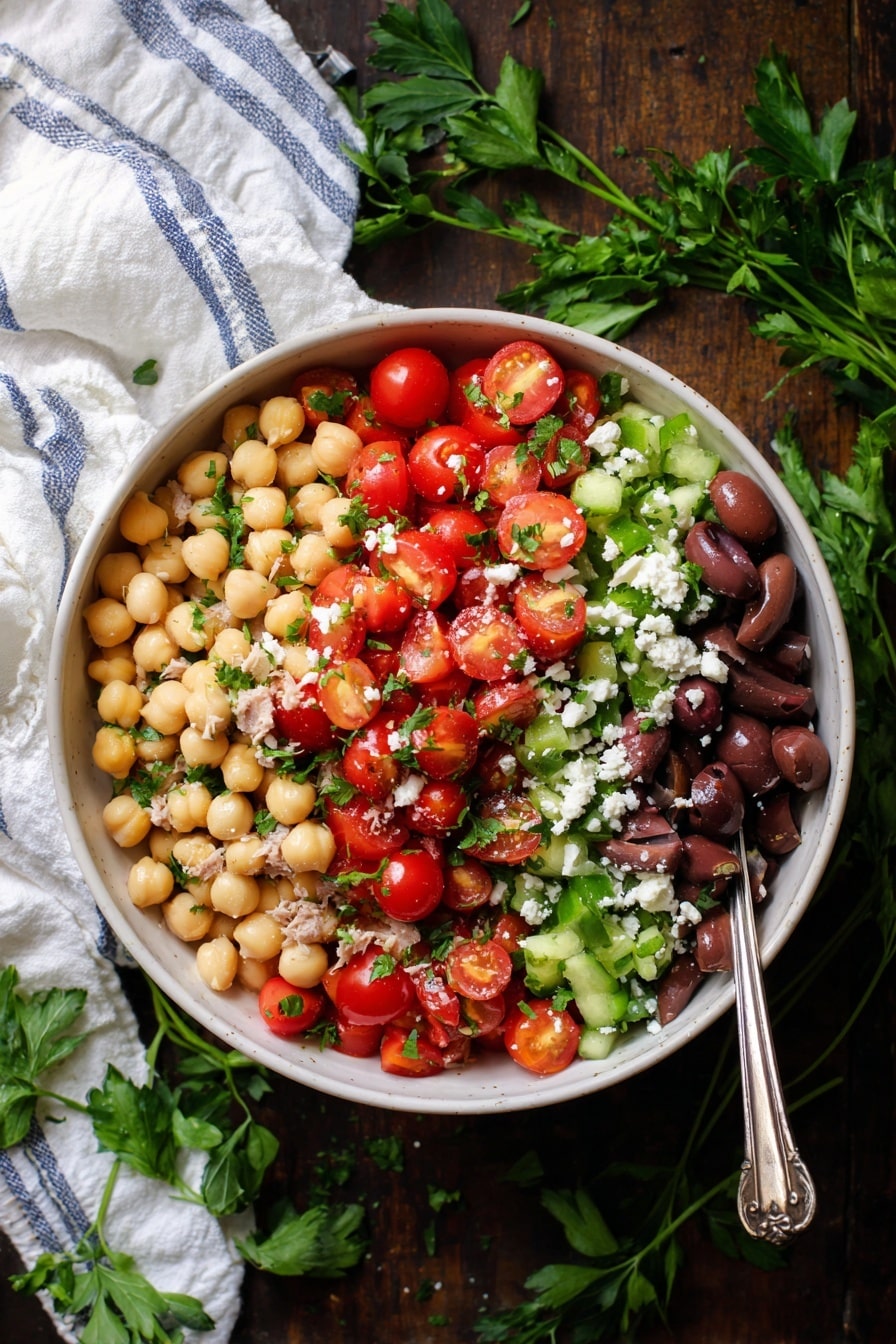 Healthy Chickpea Tuna Salad Recipe