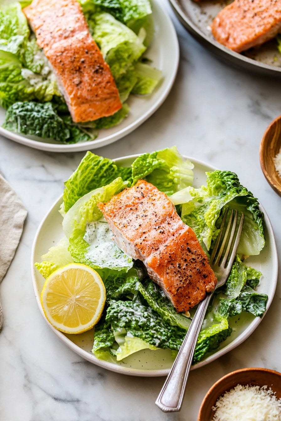 Salmon Caesar Salad Recipe