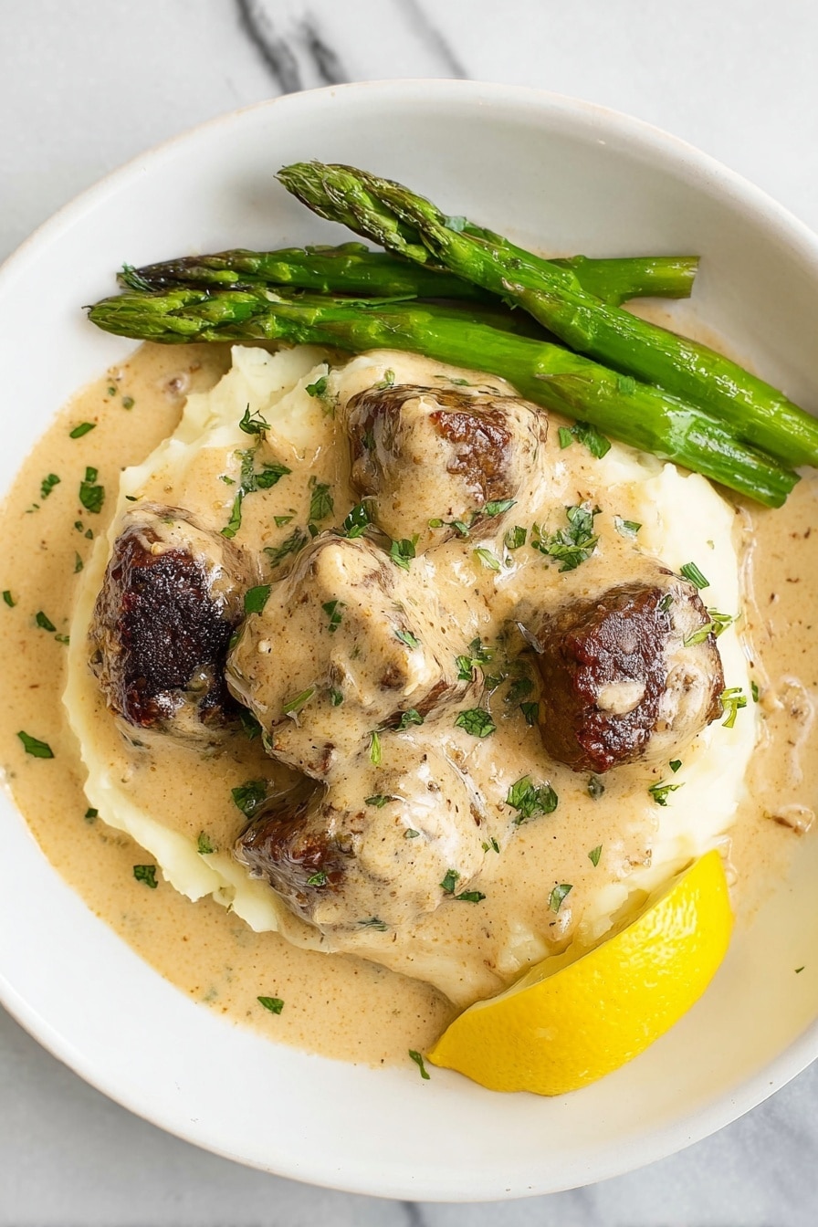 Garlic Butter Steak Bites with Parmesan Cream Recipe