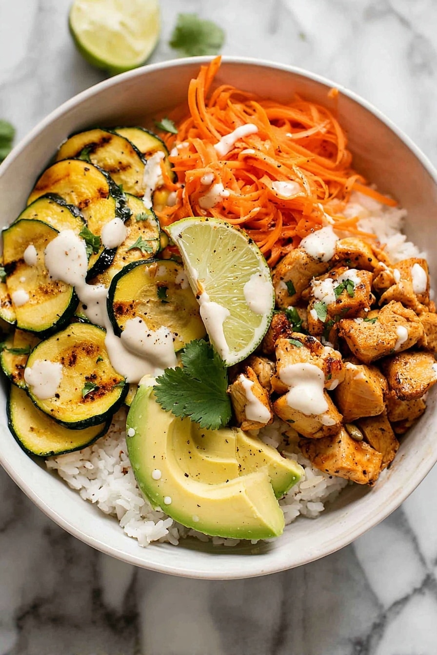 Hot Honey Chicken Rice Bowls Recipe