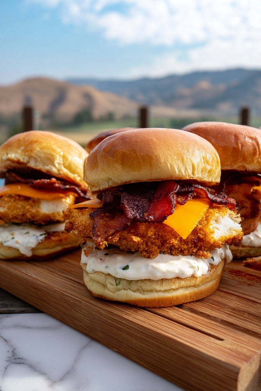 Chicken Bacon Ranch Sliders on Griddle Recipe