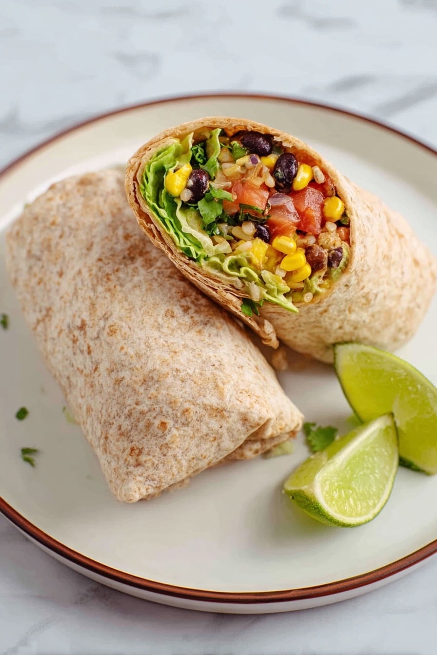Vegan Black Bean Rice Burritos Recipe