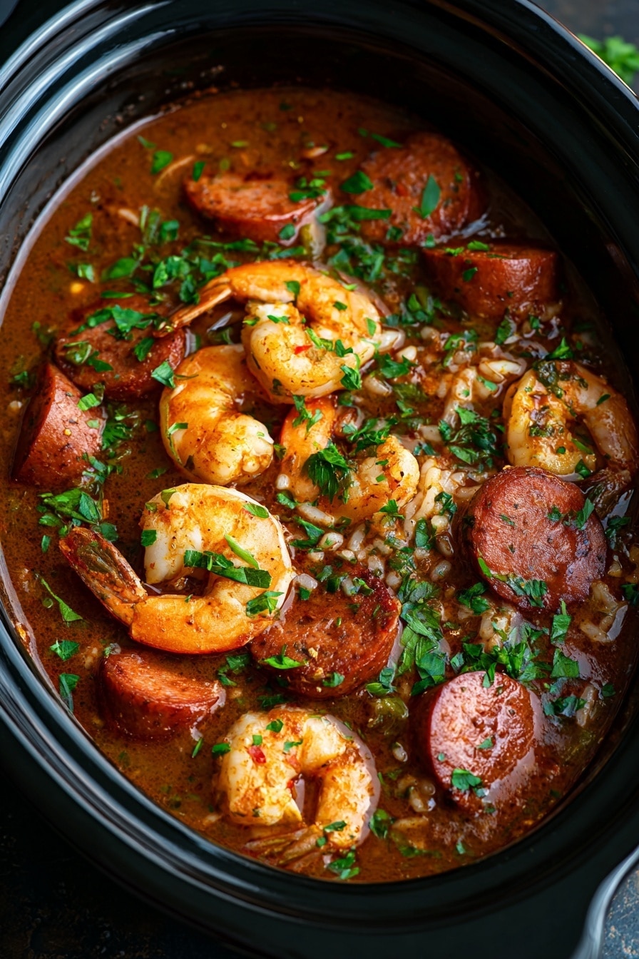 Slow Cooker Shrimp and Chicken Jambalaya Recipe