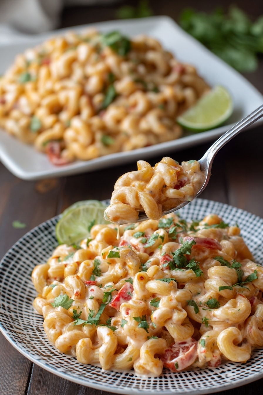 Creamy Chicken Enchilada Pasta Recipe 8 Creamy Chicken Enchilada Pasta Recipe - Serving