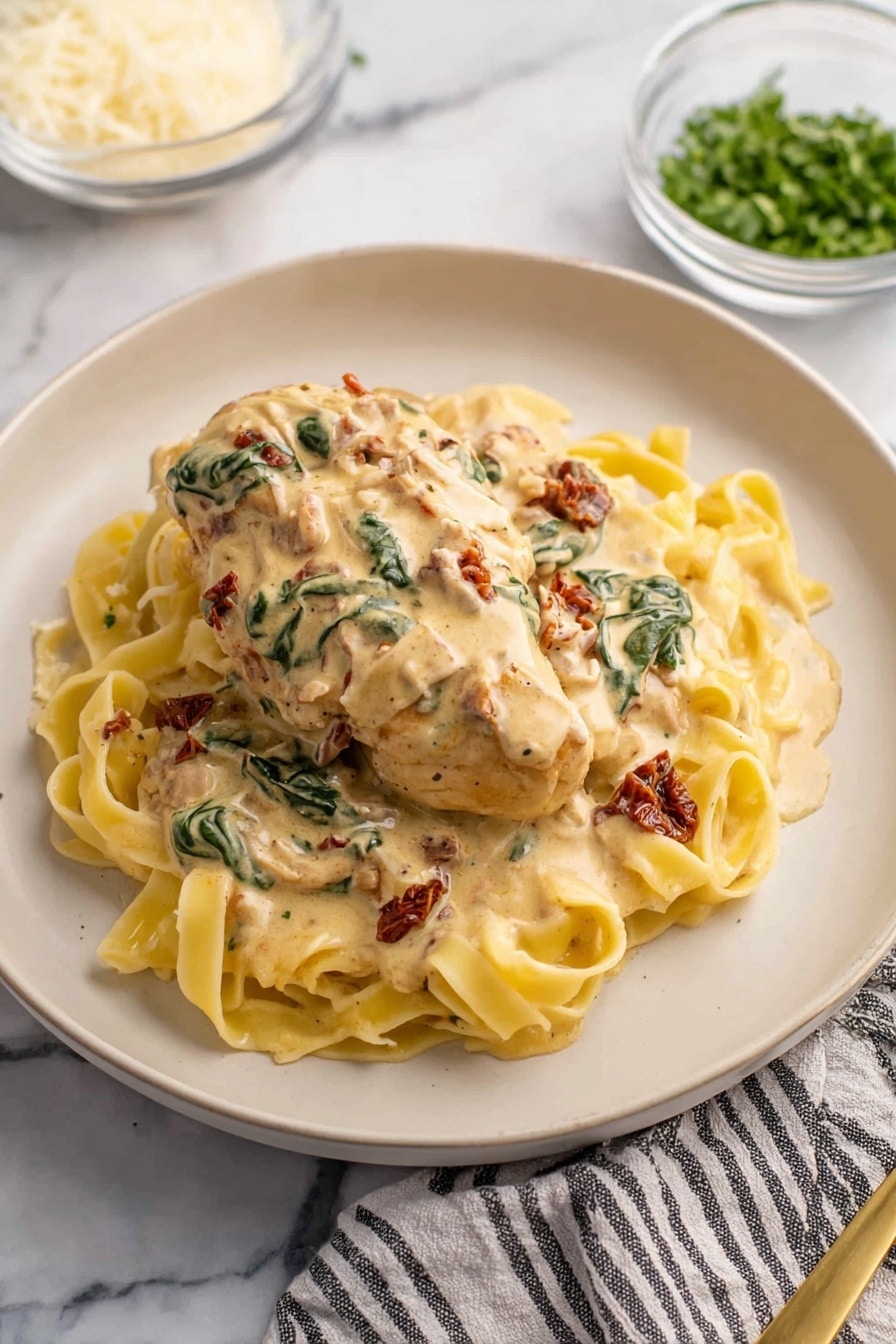 Creamy Tuscan Chicken in Slow Cooker Recipe