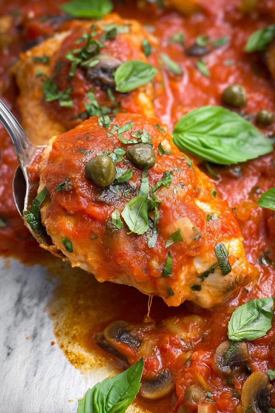 Creamy Chicken Cacciatore Slow Cooker Recipe