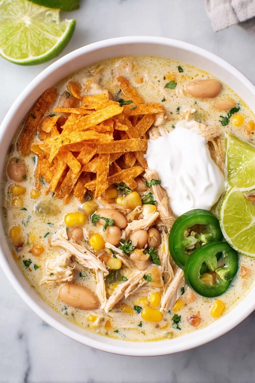 Creamy White Chicken Chili Slow Cooker Recipe