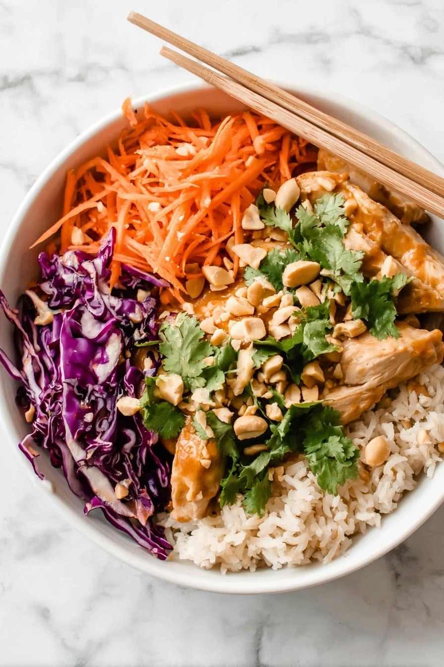 Thai Chicken Bowls with Peanut Sauce Recipe