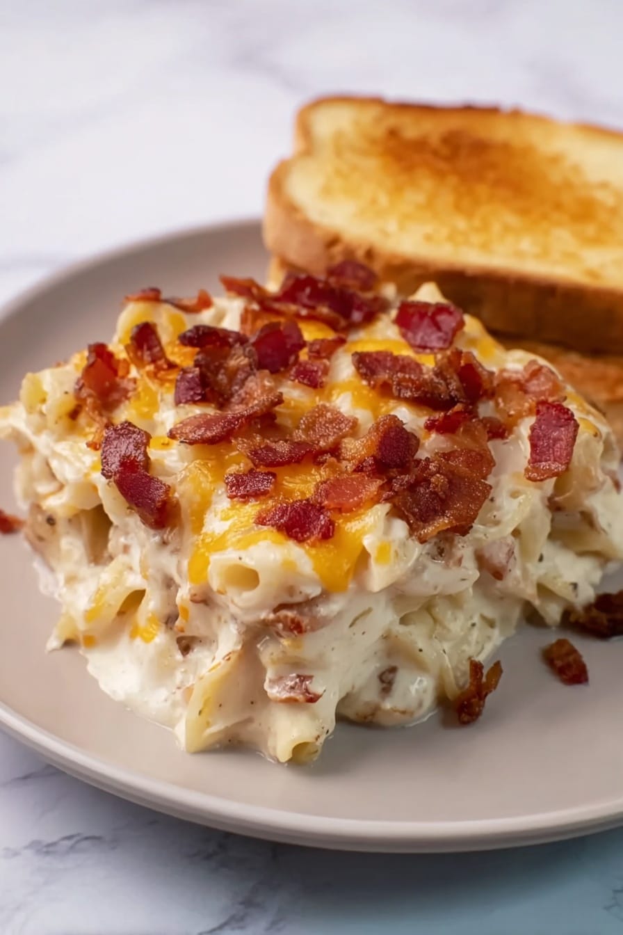 Creamy Chicken Bacon Ranch Casserole Recipe