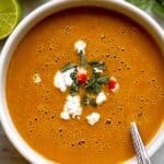Spicy Pinto Bean Soup with Roasted Tomatoes Recipe