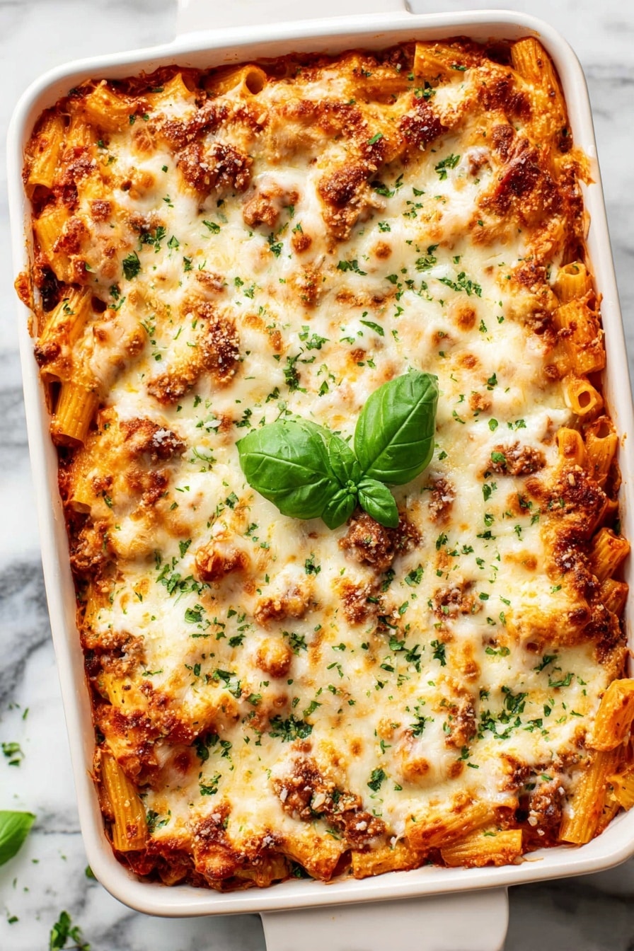 Creamy Baked Ziti with Italian Sausage Recipe