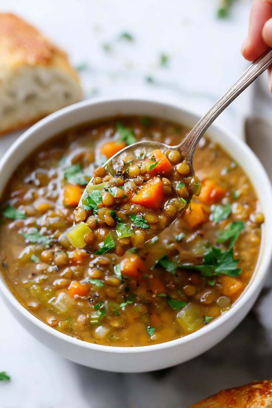Mediterranean Lentil Soup Recipe 8 Mediterranean Lentil Soup Recipe - Serving