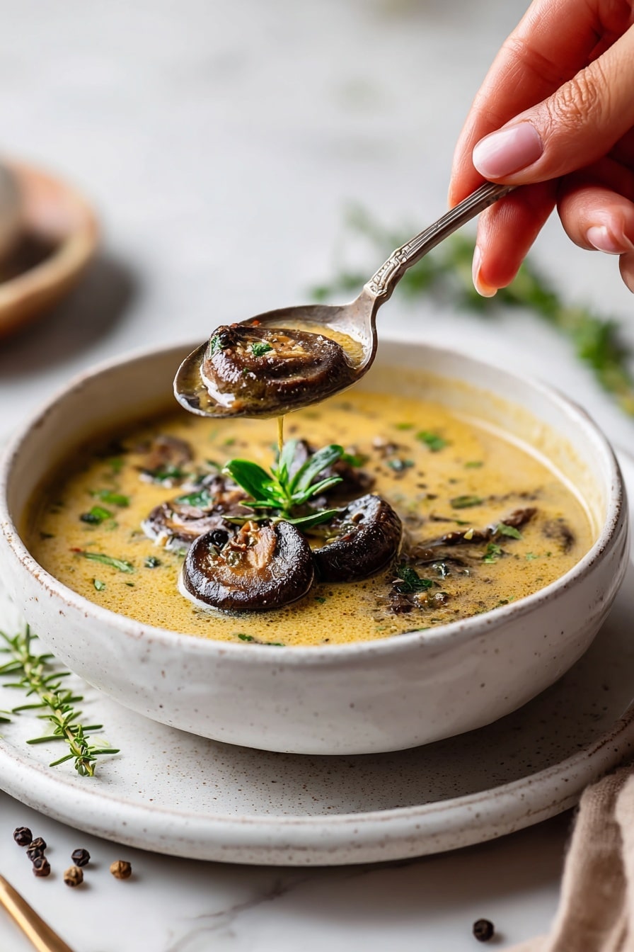 Wild Rice Mushroom Soup Recipe - Serving
