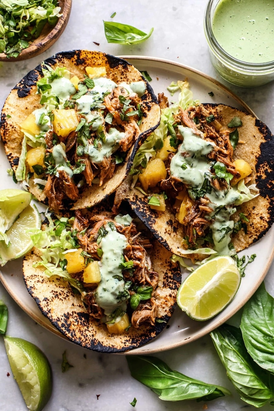 Hawaiian Chicken Tacos with Pineapple Salsa Recipe