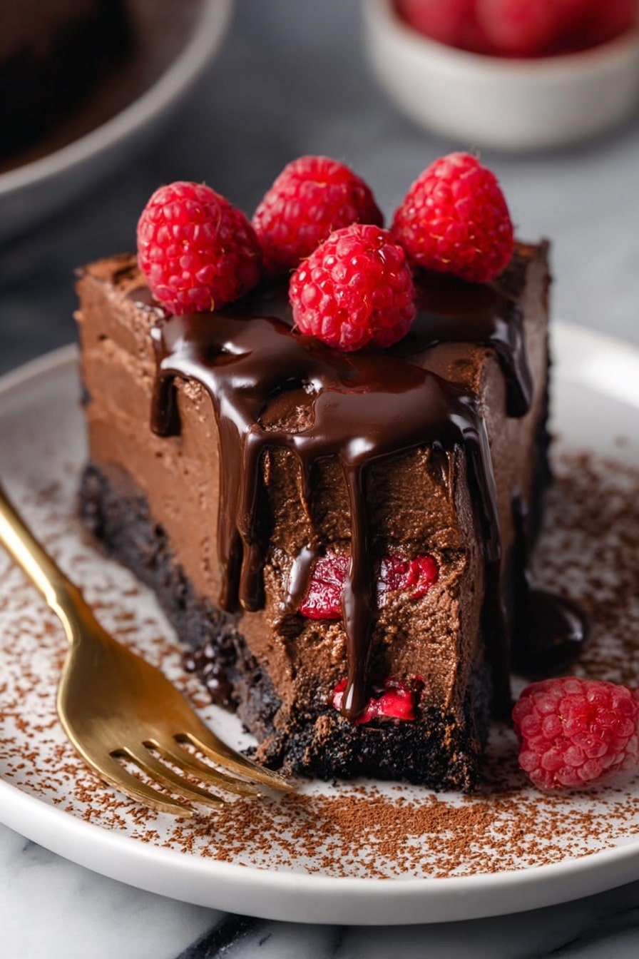 Dark Chocolate Raspberry Cheesecake Recipe