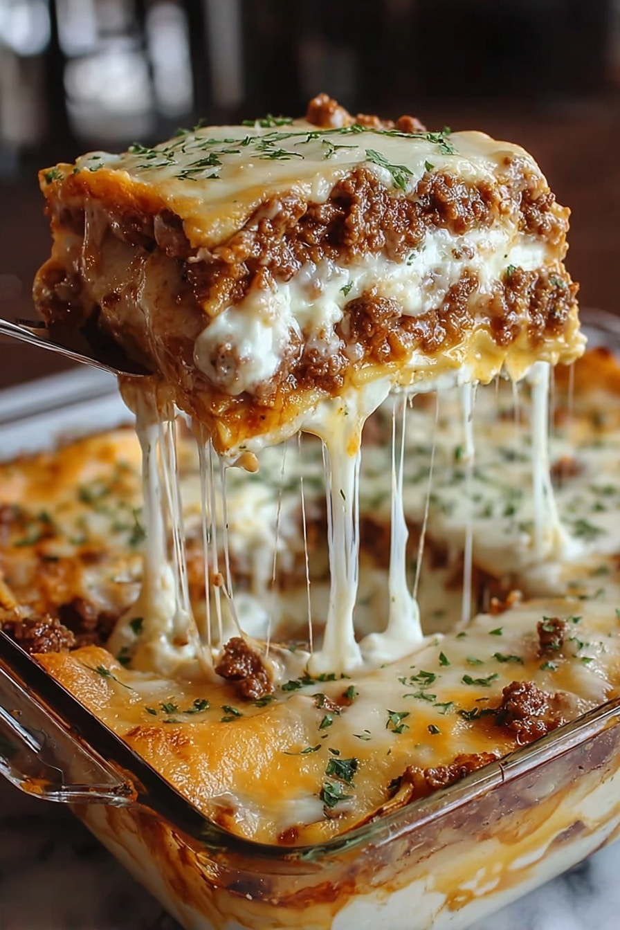 Beef Taco Casserole with Biscuit Topping Recipe