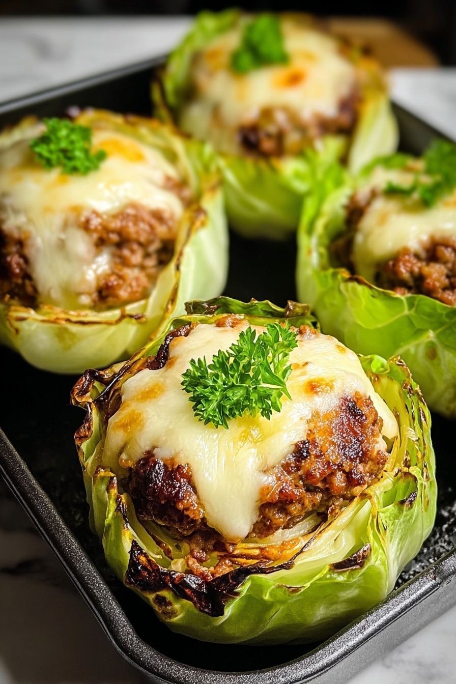 Oven-Baked Cabbage Burgers with Ground Meat Recipe