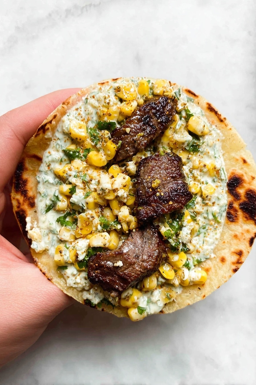 Street Corn Smash Burger Tacos Recipe