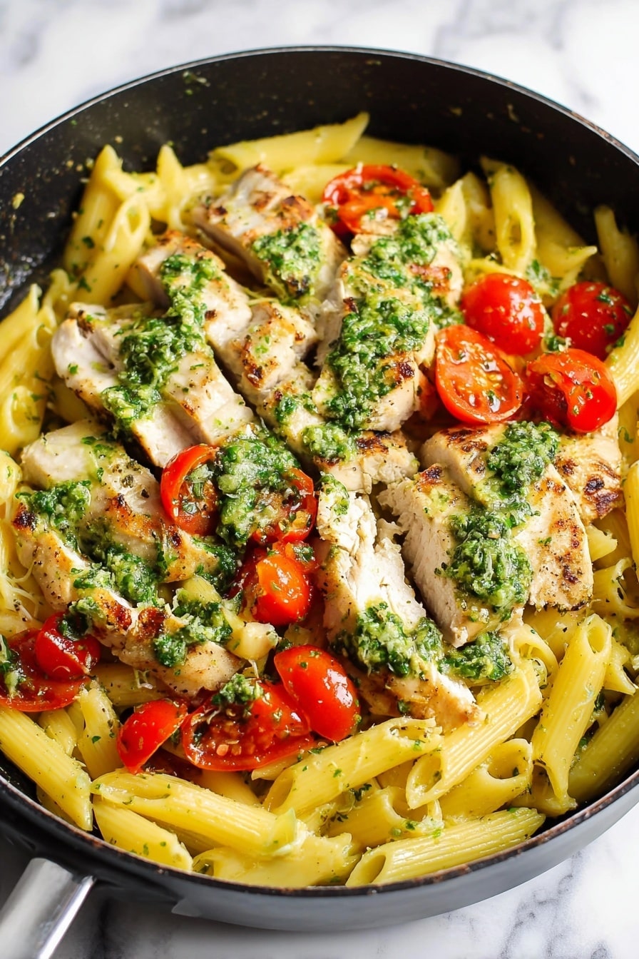 Creamy Pesto Chicken Pasta Recipe