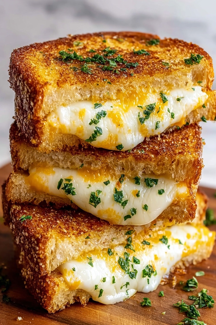 Garlic Bread Grilled Cheese Recipe