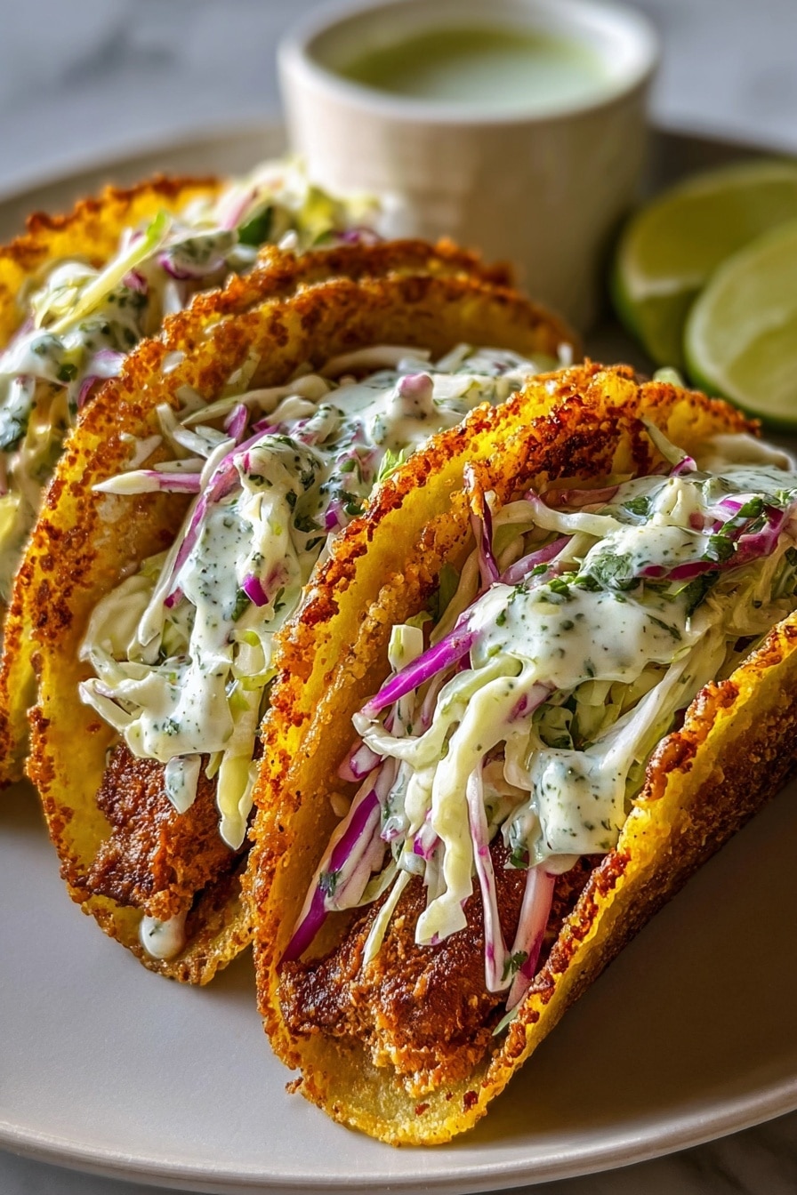 Dill Pickle Chicken Tacos with Crispy Cheese Recipe
