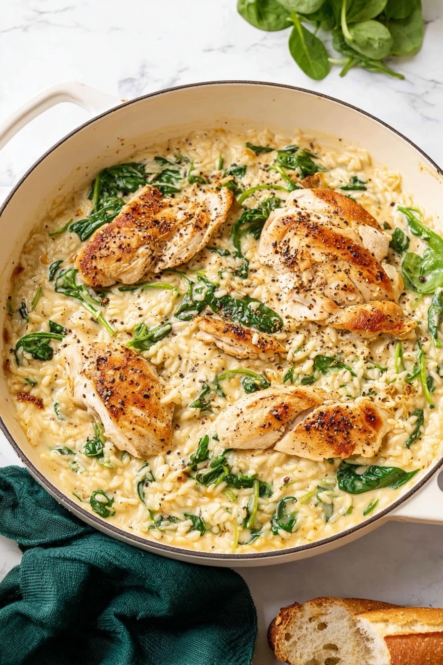Creamy Sun-Dried Tomato Chicken Orzo Recipe