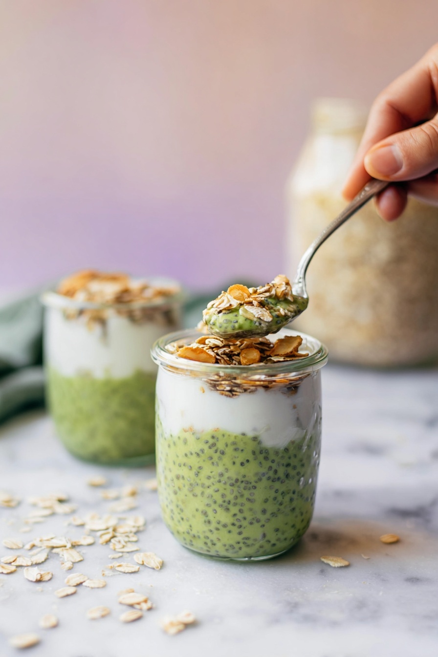 Vanilla Matcha Overnight Oats Recipe