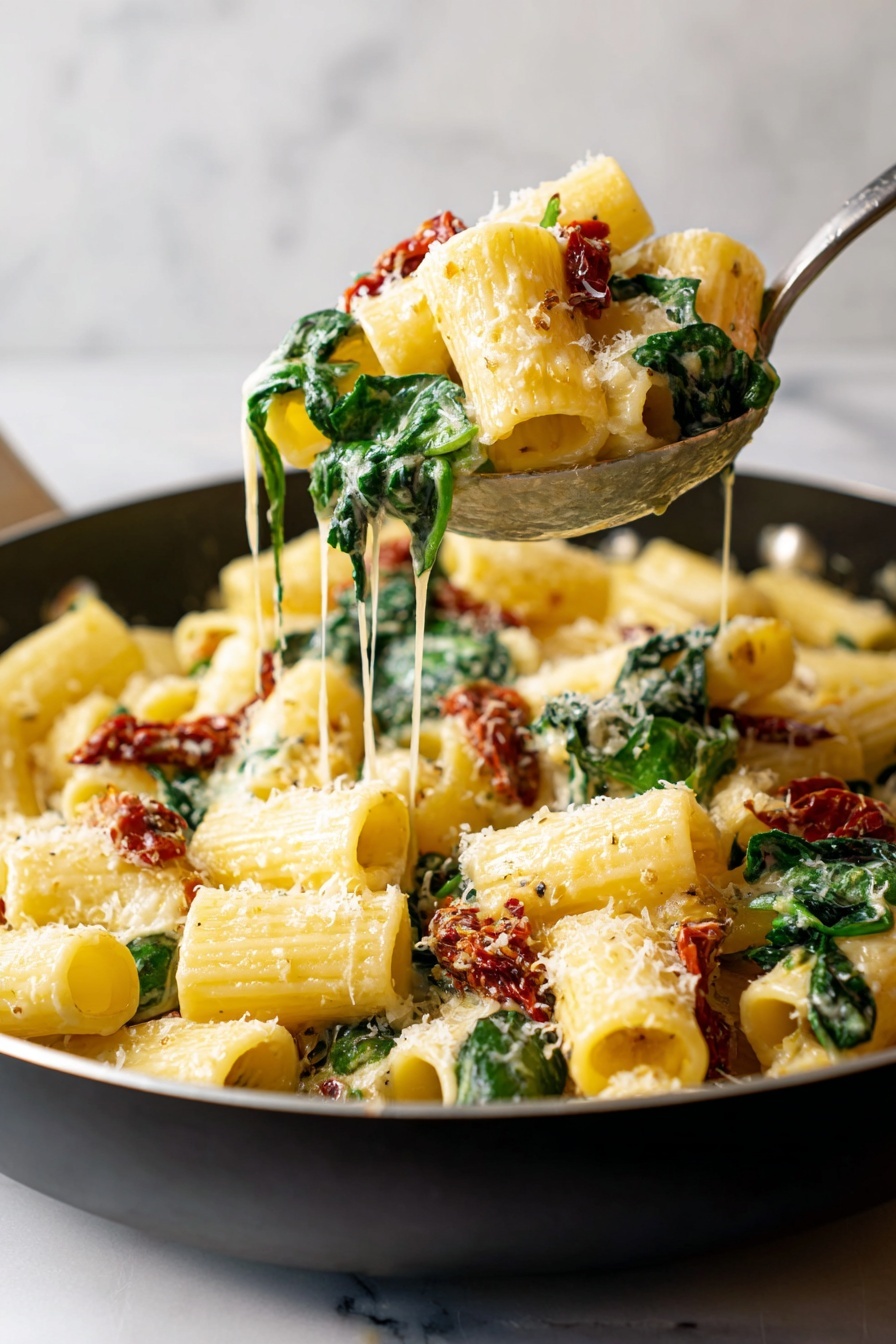 Sun-Dried Tomato Pasta with Cream Recipe 8 Sun-Dried Tomato Pasta with Cream Recipe - Serving