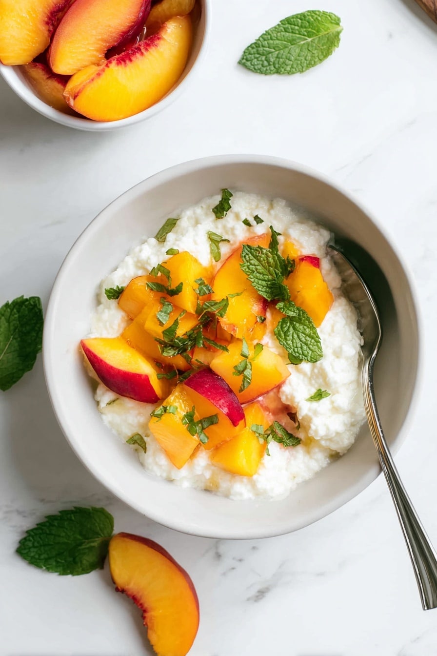 Cottage Cheese and Peach Parfait Recipe
