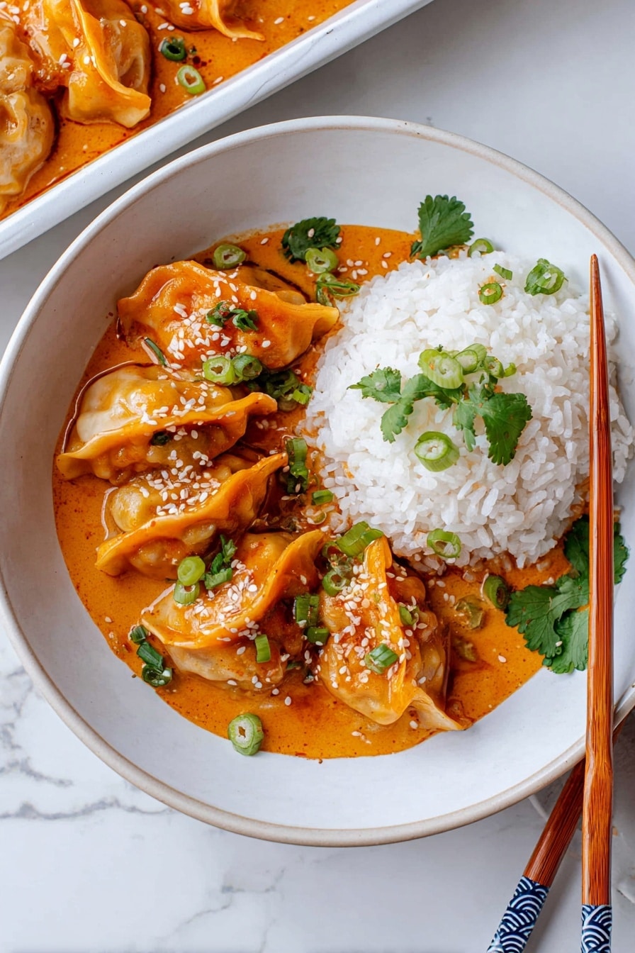 Viral Dumpling Bake in Red Curry Broth Recipe